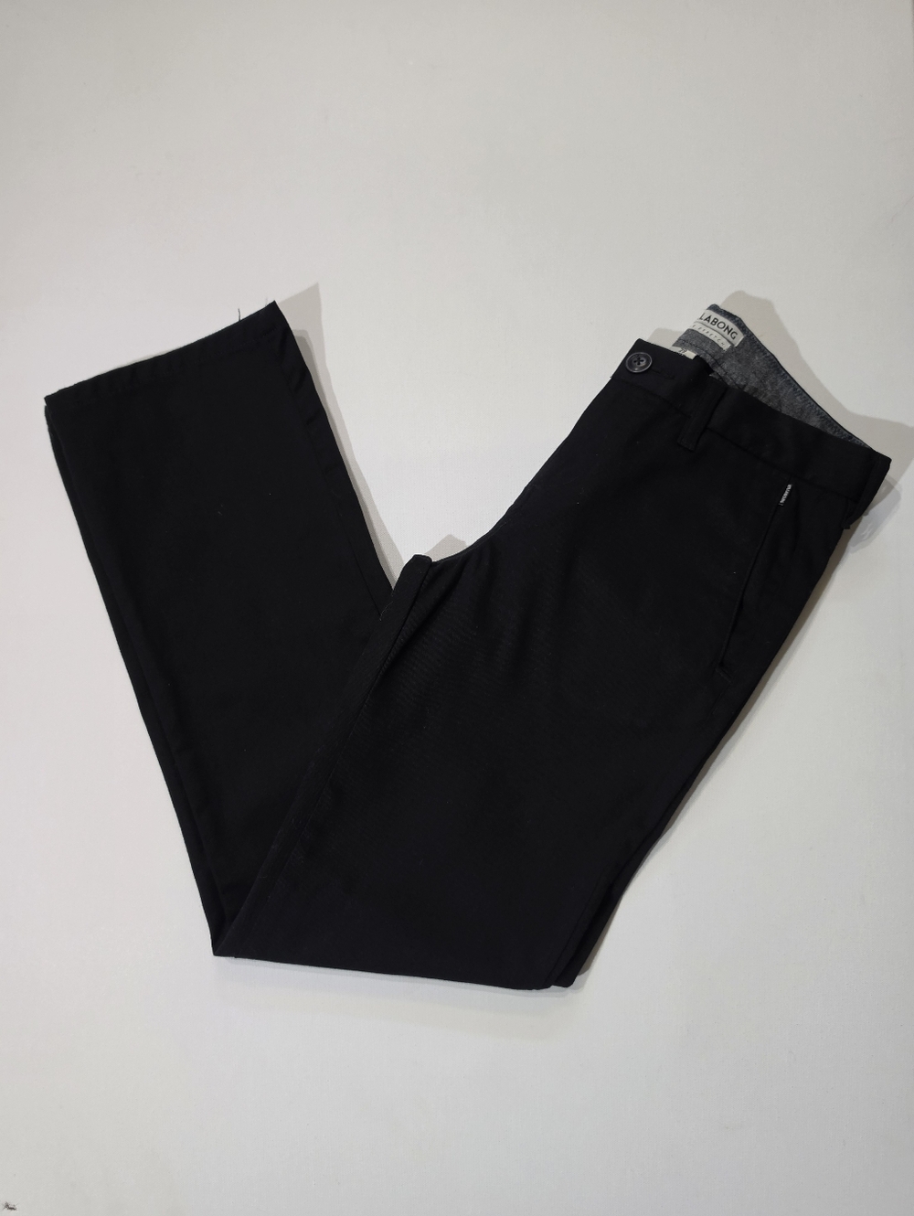 Billabong Carter Stretch Chino Pants Womens‎ 29 Black Low Rise Minimalist